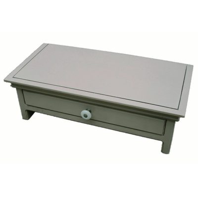 Painted Monitor Stand with Drawer and Cubby - Image 3