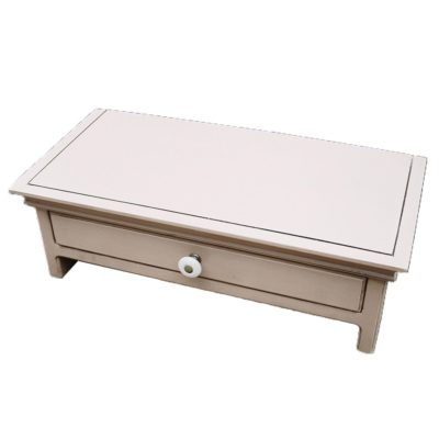 Painted Monitor Stand with Drawer and Cubby - Image 4