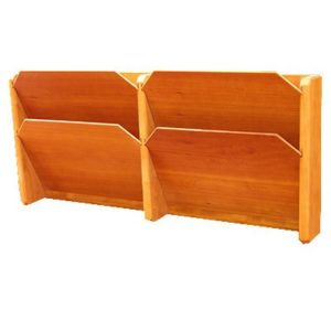Handmade file rack in Cherry with 4 Bays