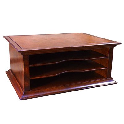 Cherry Monitor Stand with File Sorter.