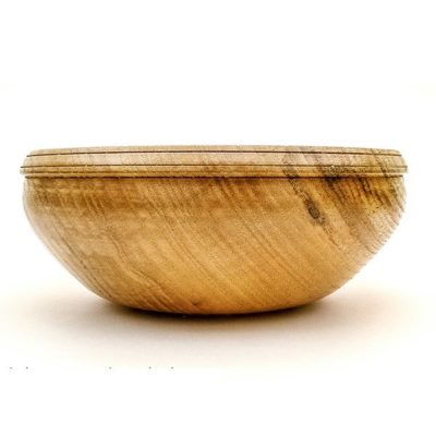 hand turned wooden bowl in elm