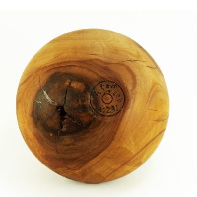 Hollow form vase in apple wood