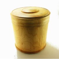 large lidded box hand turned in spalted maple