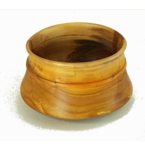 Coin dish hand turned from apple wood