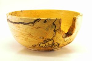 Hand Turned bowl in Spalted Maple