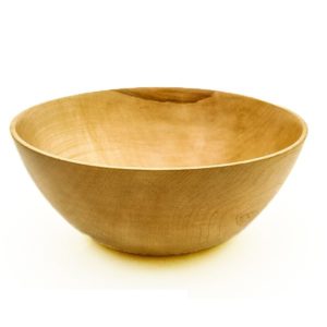 hand turned wooden bowl in Maple