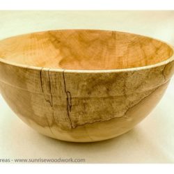 hand Turned Bowl in Spalted Maple