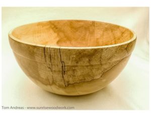 hand Turned Bowl in Spalted Maple