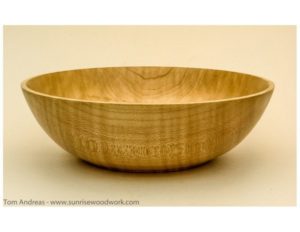hand turned Maple Bowl