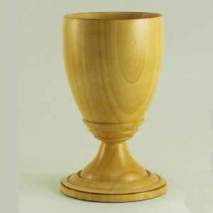 Hand turned goblet in Pear Wood
