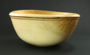 turned bowl in Pear wood