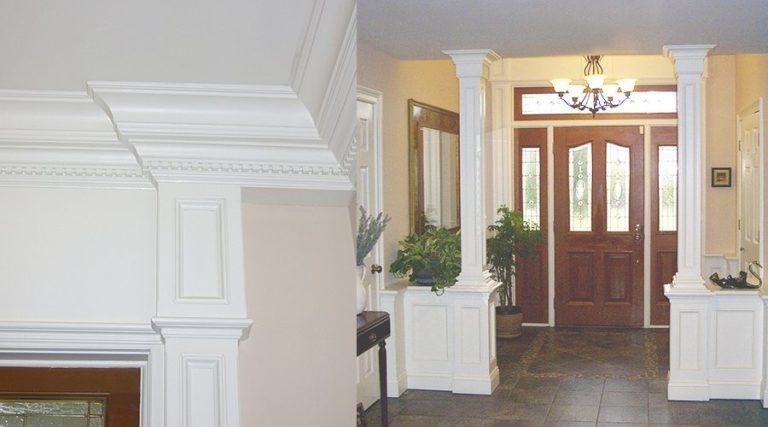 Trim details in Foyer