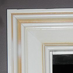 door casement with paint and glazing