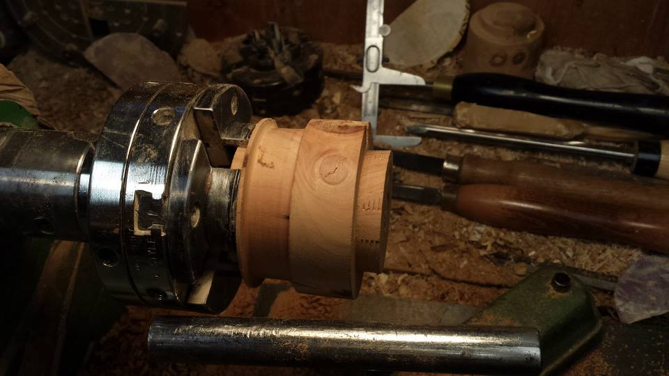 Turning a box in Apple wood