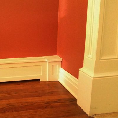 Wood Baseboard Heater Covers with Recessed panels