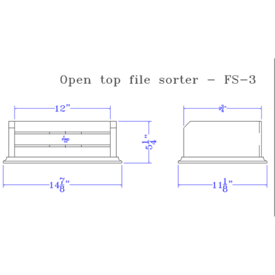 FS-3 open top file sorter