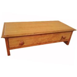 Large Monitor Stand with hand Turned Knobs in Natural Cherry