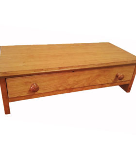 Large Monitor Stand with hand Turned Knobs in Natural Cherry