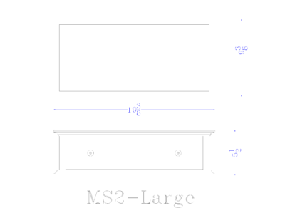 Large Size Special Low Monitor Stand - Dimensions