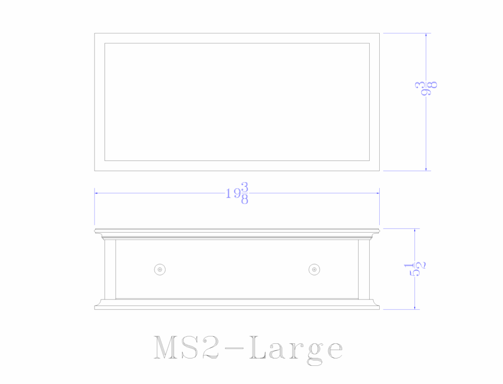 Large Size Special Low Monitor Stand - Dimensions