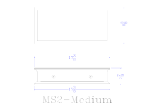 Medium Size Special Low Monitor Stand - Dimensions