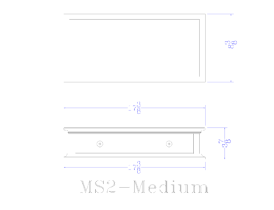 Medium Size Special Low Monitor Stand - Dimensions