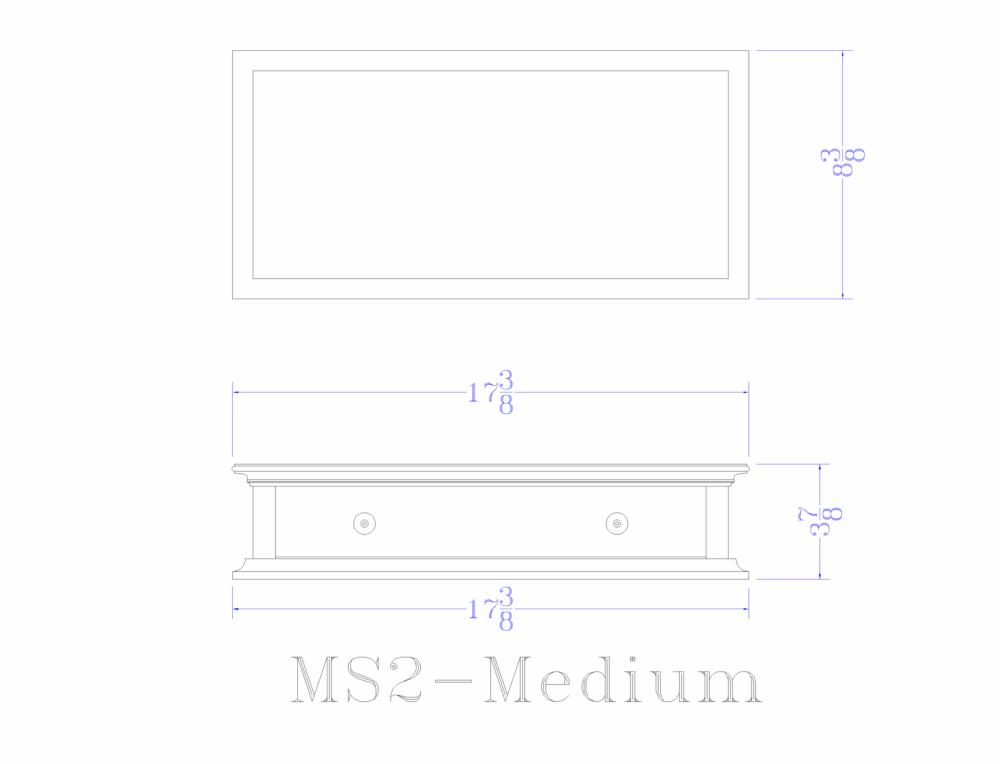 Medium Size Special Low Monitor Stand - Dimensions