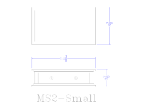 Small Size Special Low Monitor Stand - Dimensions