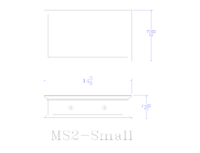 Small Size Special Low Monitor Stand - Dimensions