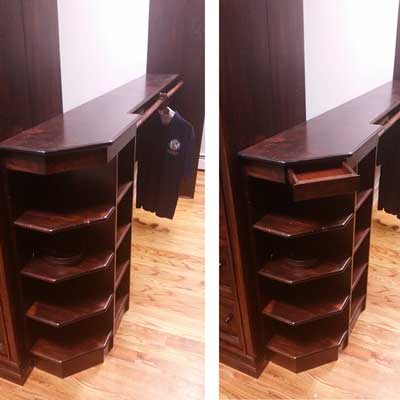 Shelf Cabinet with secret Drawer