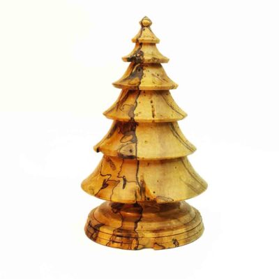 Turned Wooden Christmas Tree in Spalted Maple