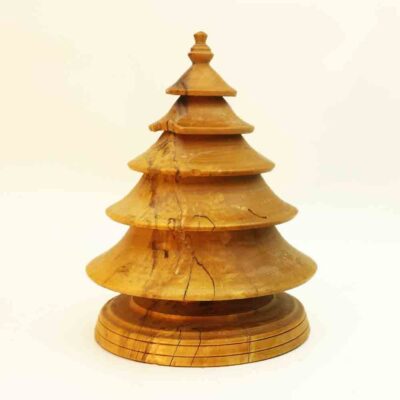 Turned Wooden Christmas Tree in Spalted Maple