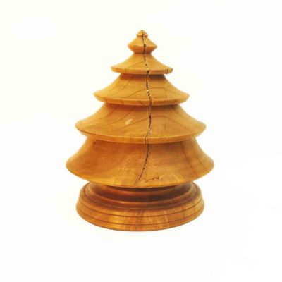 Turned Wooden Christmas Tree in Sugar Maple