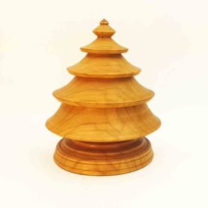 Turned Wooden Christmas Tree in Sugar Maple