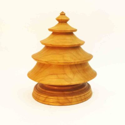 Turned Wooden Christmas Tree in Sugar Maple