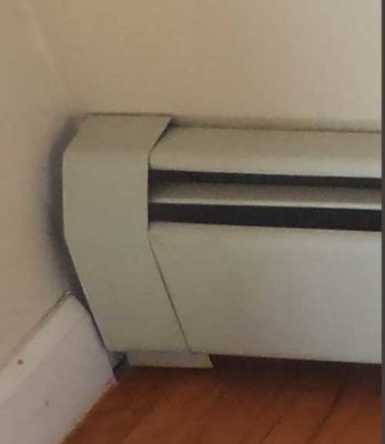 Typical Metal Baseboard Heater Cover