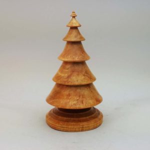 Hand turned wooden Christmas tree in Cherry Wood