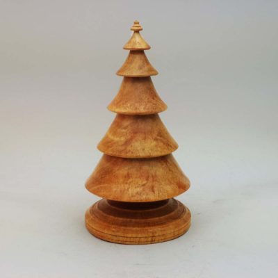 Hand turned wooden Christmas tree in Cherry Wood