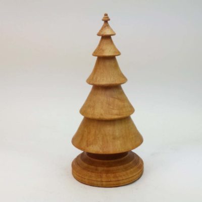 Hand turned wooden Christmas tree in Cherry Wood