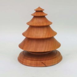 Hand turned wooden Christmas tree in Cherry Wood