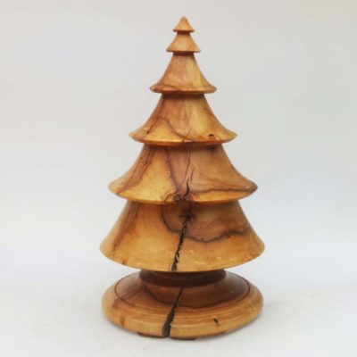 Hand turned wooden Christmas tree in sugar maple