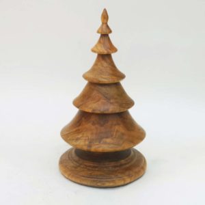 Hand turned wooden Christmas tree in sugar maple