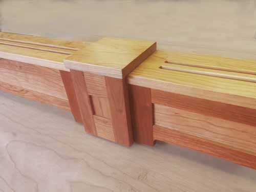 Paneled Wood Baseboard Heater Cover in Cherry