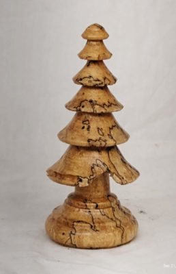 Wood Christmas Tree in Spalted Sugar Maple - Item 572 - Image 3