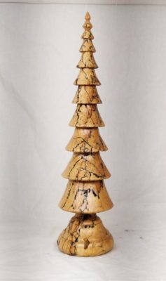 Wood Christmas Tree in Spalted Sugar Maple - Item 575