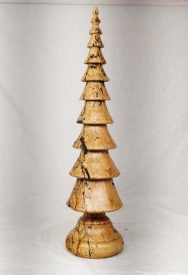 Wood Christmas Tree in Spalted Sugar Maple - Item 575 - Image 3