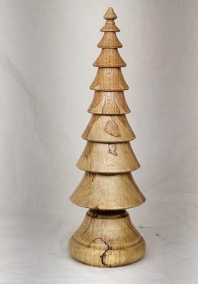 Wood Christmas Tree in Spalted Sugar Maple - Item 576