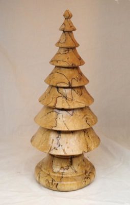 Wood Christmas Tree in Spalted Sugar Maple - Item 577 - Image 3