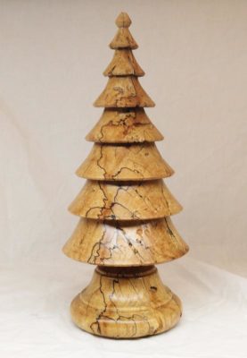 Wood Christmas Tree in Spalted Sugar Maple - Item 577