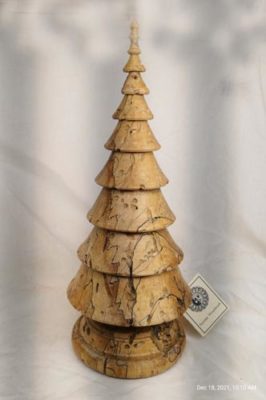 Wood Christmas Tree in Spalted Sugar Maple - Item 559 - Image 3